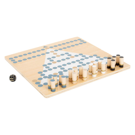Small Foot - Barrikade und Halma Holzbrettspiel 2in1