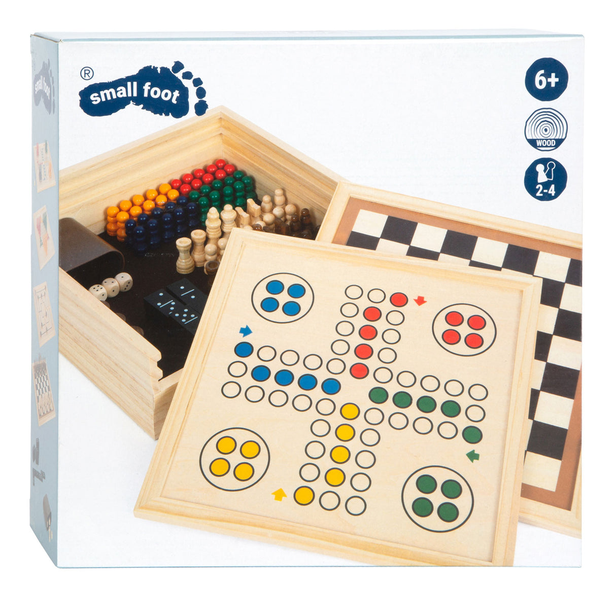 Small Foot - Holzspiele 7 Klassiker in Aufbewahrungsbox