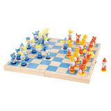 Kleine Fußhölzernschachspiel Ritter