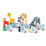 Small Foot - Holzdruckfigur Wildtiere, 6er-Set