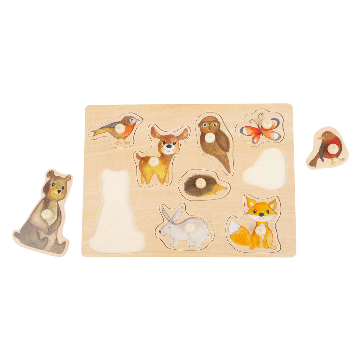 Small Foot - Holz-Studenpuzzle Waldtiere, 9-tlg.