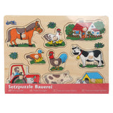 Kleiner Fuß – houten noppenpuzzel boerderij, 9.
