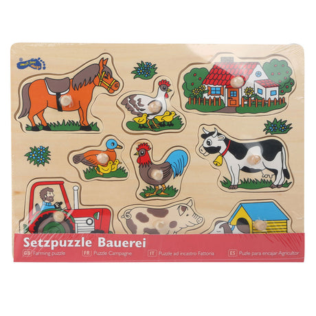 Kleiner Fuß – houten noppenpuzzel boerderij, 9.