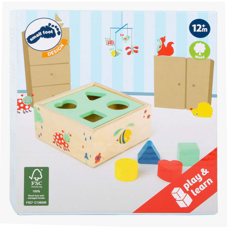 Small Foot - Formensortierer aus Holz mit Naturklötzen, 5 Stück.