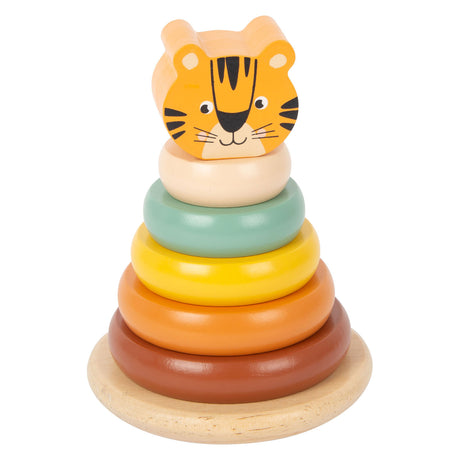 Kleiner Fuß Holzstapelstapel Tiger, 7dlg.