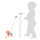 Small Foot - Schiebefigur Papagei aus Holz mit Stock