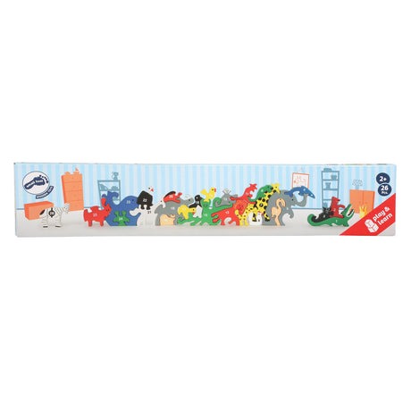 Small Foot - Tierisches Buchstaben- und Zahlen-Balancespiel, 26-tlg.