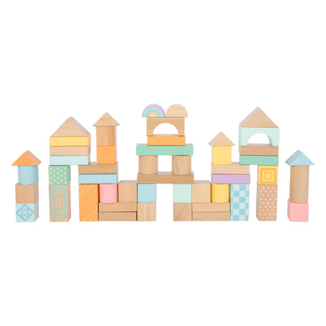 Small Foot - Holzbausteine ​​Pastell, 50 Stk.