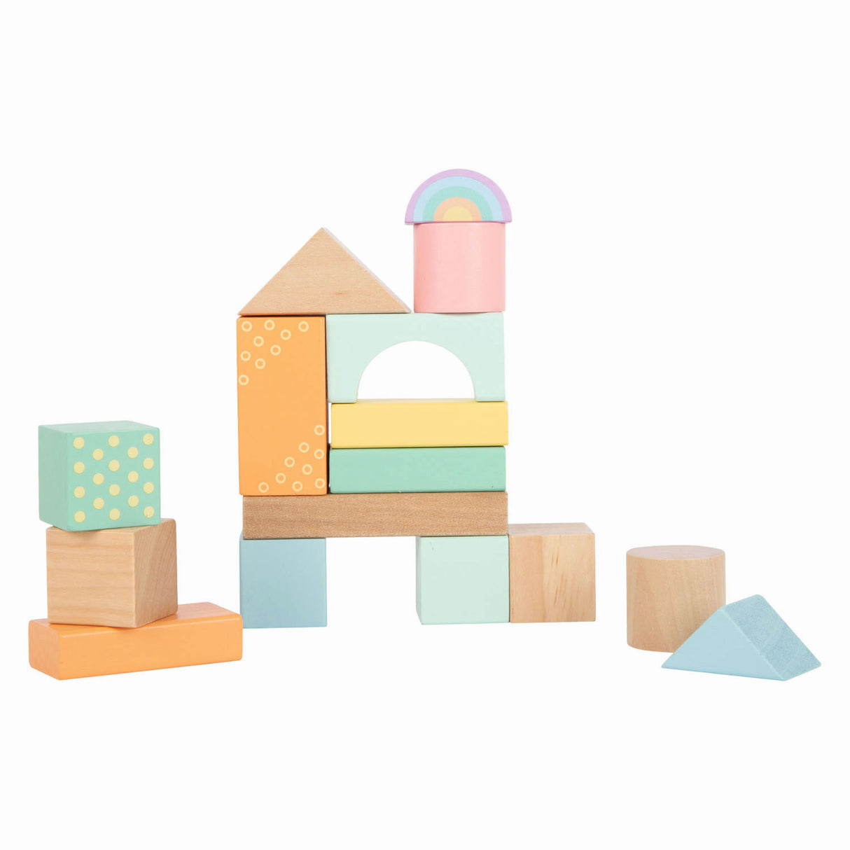 Small Foot - Holzbausteine ​​Pastell, 50 Stk.