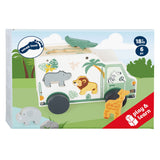 Small Foot - Formsortierer Jeep Safari aus Holz, 6-teilig.