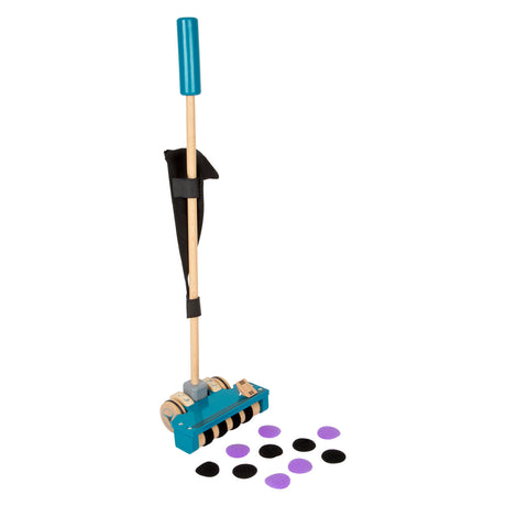 Small Foot - Holzstaubsauger mit farbigen Klettpunkten, 12-tlg.