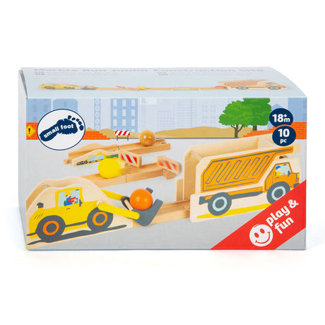 Small Foot - Holzkugelbahn Junior Baustelle, 10 Stk.