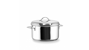 Eurocuisine-Kochpfanne 18 cm aus Edelstahl mit Stahlgriffen