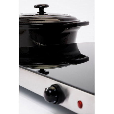 Fritel wt2478 warmhoudplaat xxl 400w zwart zilver