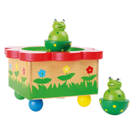 Kleiner Fuß - Holz-Spieluhr-Frosch