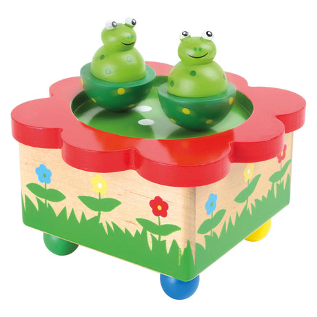 Kleiner Fuß - Holz-Spieluhr-Frosch