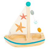 Small Foot - Badespielzeug Segelboot Seestern aus Holz