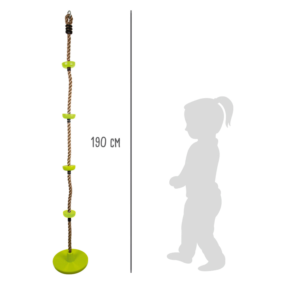 Kleiner Fuß - Kletterseil und Swing 2in1 Groen, 190 cm