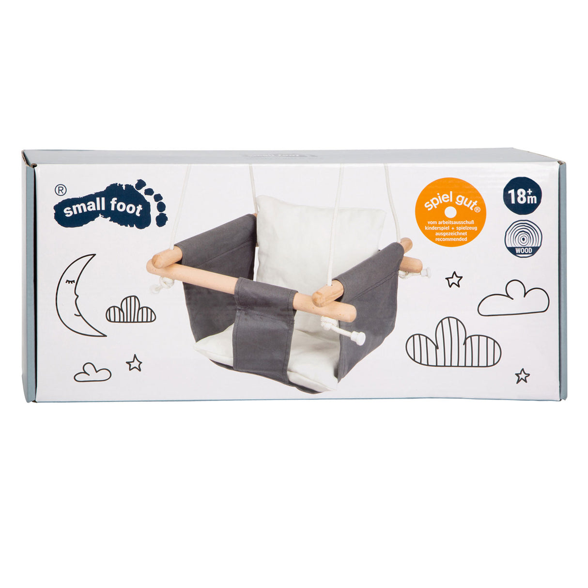 Kleiner Fuß - Holzbaby Schwung mit Kissen