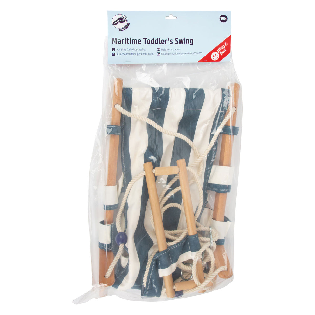 Kleiner Fuß - Holzkindschwung Marine Blue, 120 cm