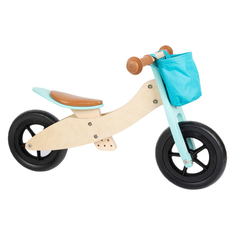 Small Foot - Holzdreirad und Laufrad 2in1 Maxi Türkis