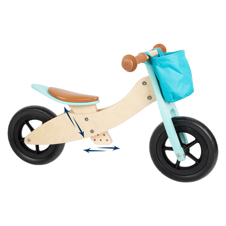 Small Foot - Holzdreirad und Laufrad 2in1 Maxi Türkis