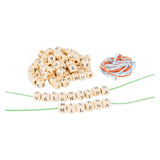 Herstellung von kleinen Fuß-Buchstabenperlenarmbändern aus Holz, 300 Perlen