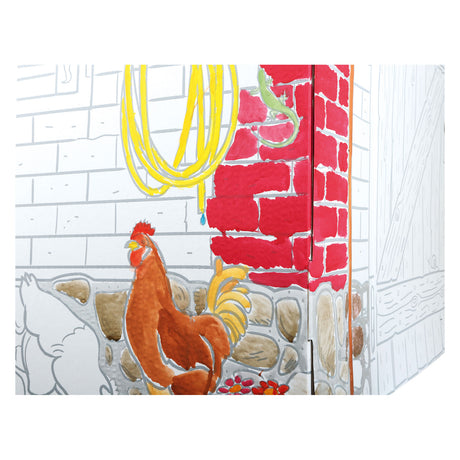 Kleiner Fuß - Papp Speelhuis Farm, 87x71x88cm