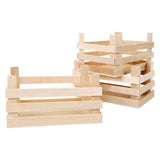Kleiner Fuß - Holzkisten groß 18x12x9,5cm, 3er-Set