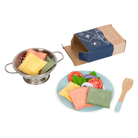 Kleine Fußholz -Playetts Pasta Chef Set, 19dlg.