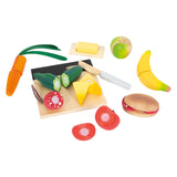 Small Foot - Schneide- und Spielessen-Lunchset aus Holz, 24-teilig.
