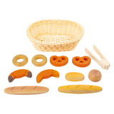 Small Foot - Brotkorb aus Kunststoff mit Spielbrot, 12 Stück.