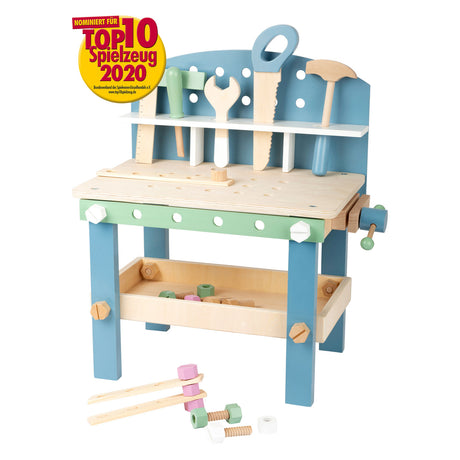 Small Foot - Holzwerkbank kompakt nordisch, 22-tlg.