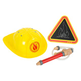 Small Foot - Feuerwehrrucksack mit Feuerwehr-Attributen aus Holz, 8-teilig.