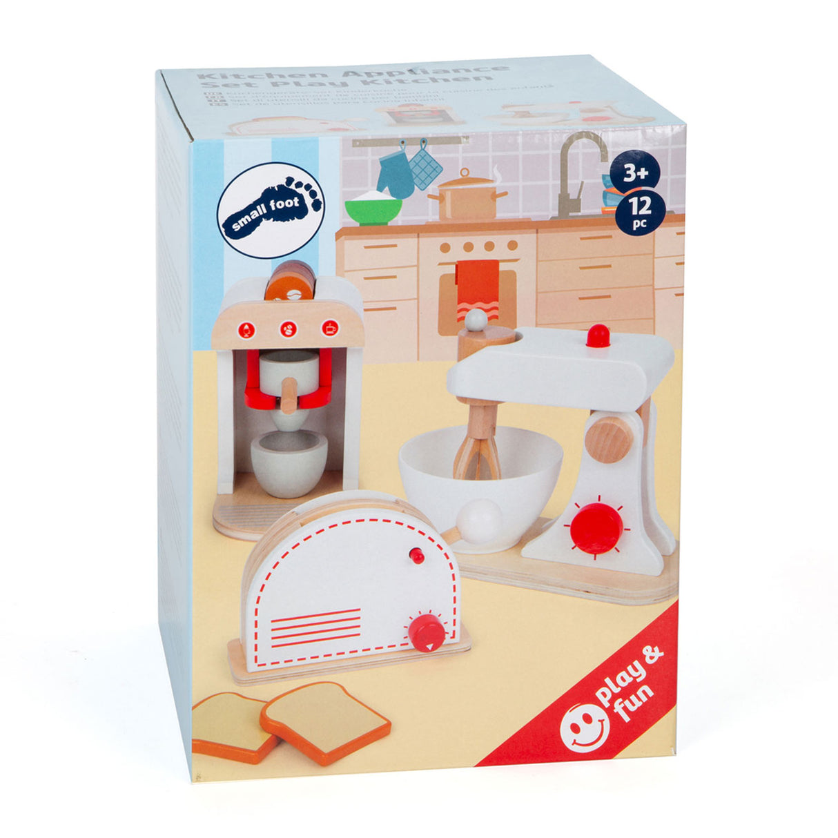 Kleines Fuß -Holzküchenapparat, 3 -Set von 3