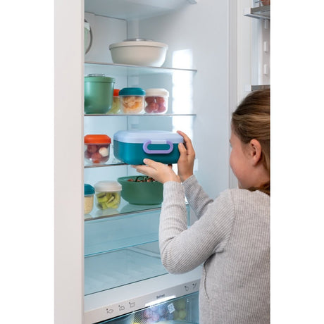 Amuse Lunchbox Rikko Divider und 2 Snack Lagoon Sky