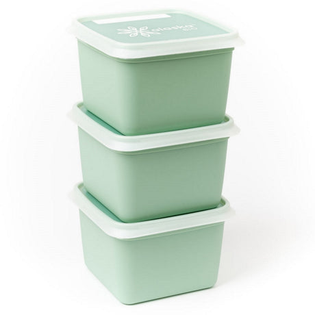 Dbp Alaska Gefrierboxen quadratisch 0,75l 3 Stück Mintgrün