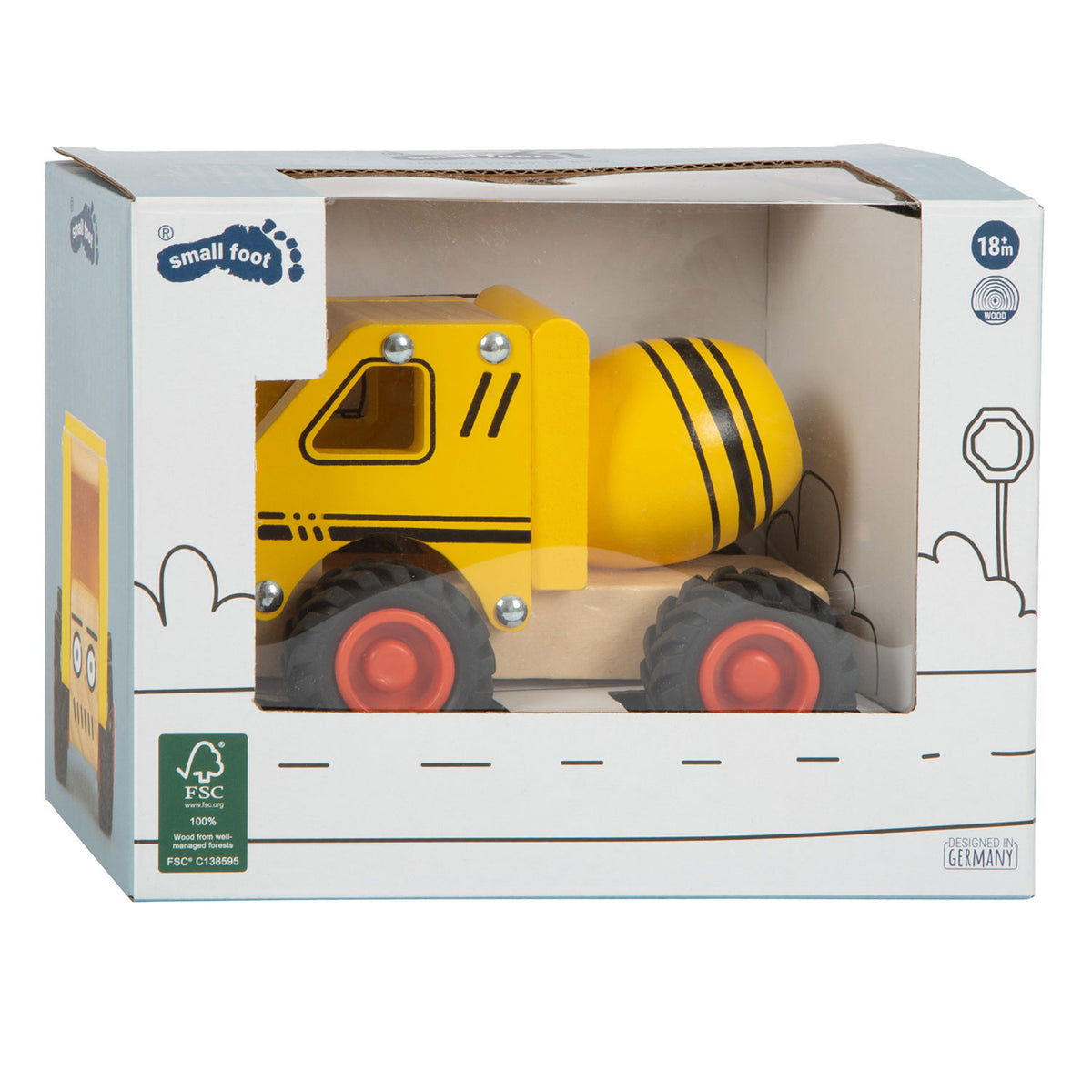 Small Foot - Zement-LKW aus Holz gelb