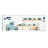 Small Foot - LKW-Transporter Chicago aus Holz mit Autos, 9-tlg.