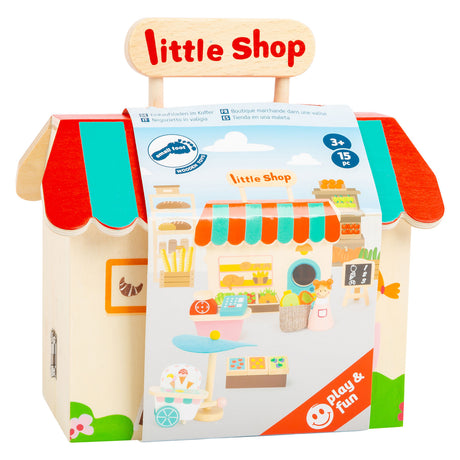 Small Foot - Puppenhaus zum Mitnehmen aus Holz, 15-teilig.