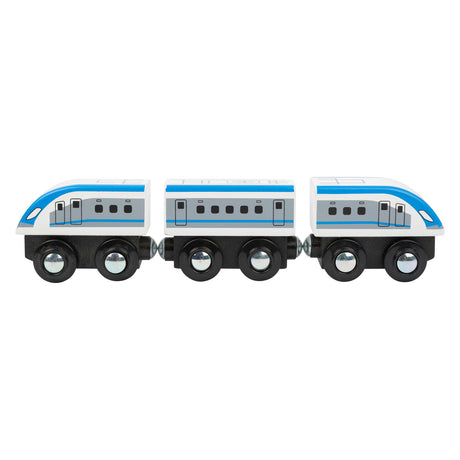 Small Foot - Holzeisenbahnset mit Brücke, 60-teilig.