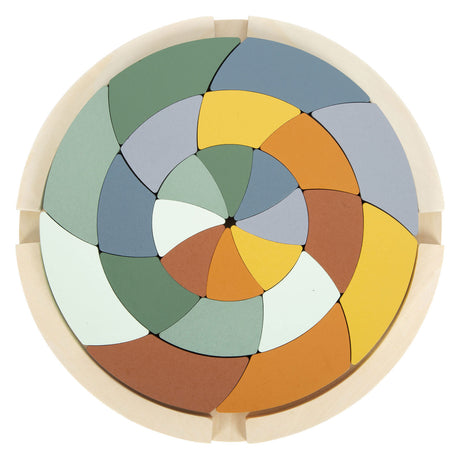 Kleiner Fuß - Holzformpuzzle Safari rund, 24-tlg.