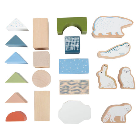 Small Foot - Holzbausteine ​​Arktis, 20 Stk.