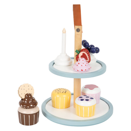 Small Foot - Spiel-Etagere aus Holz mit Cupcakes, 13 Stück.