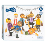 Small Foot - Holz-Biegepuppe Familie mit Baby, 8-tlg.