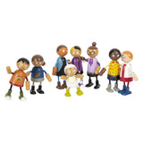 Small Foot - Holz-Biegepuppe Familie mit Baby, 8-tlg.