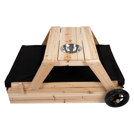 Kleiner Fuß - Sandkasten mit Sitzbereich und mäßiger Tisch