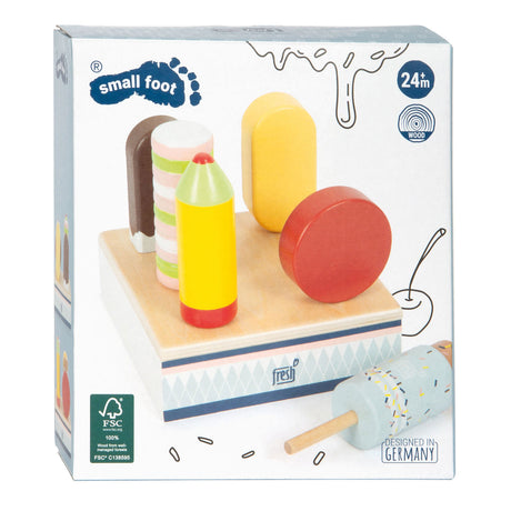 Small Foot - Eisfrische aus Holz mit Ständer, 7 Stück.