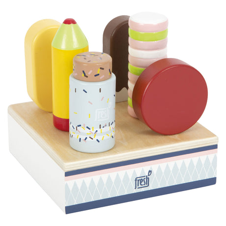 Small Foot - Eisfrische aus Holz mit Ständer, 7 Stück.