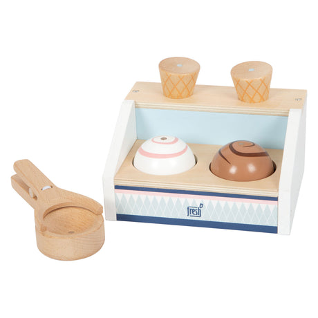 Small Foot - Holz-Kompakt-Eisstand Fresh, 6-tlg.